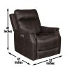 Valencia - 3 Piece Dual Power Reclining Living Room Set - Dark Brown