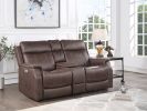 Valencia - 3 Piece Dual Power Reclining Living Room Set - Dark Brown