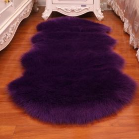 New Carpet Plush Soft Sheepskin Bedroom Carpet Imitation Wool Pad Long Hair Bedside Mat Sofa Cushion Rugs Living Room Fur Carpet (Color: PD1003, size: 60x110cm)