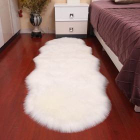 New Carpet Plush Soft Sheepskin Bedroom Carpet Imitation Wool Pad Long Hair Bedside Mat Sofa Cushion Rugs Living Room Fur Carpet (Color: PD1001, size: 60x100cm)