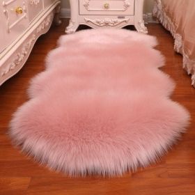 New Carpet Plush Soft Sheepskin Bedroom Carpet Imitation Wool Pad Long Hair Bedside Mat Sofa Cushion Rugs Living Room Fur Carpet (Color: PD1010, size: 60X90cm)