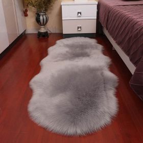 New Carpet Plush Soft Sheepskin Bedroom Carpet Imitation Wool Pad Long Hair Bedside Mat Sofa Cushion Rugs Living Room Fur Carpet (Color: PD1002, size: 60X90cm)